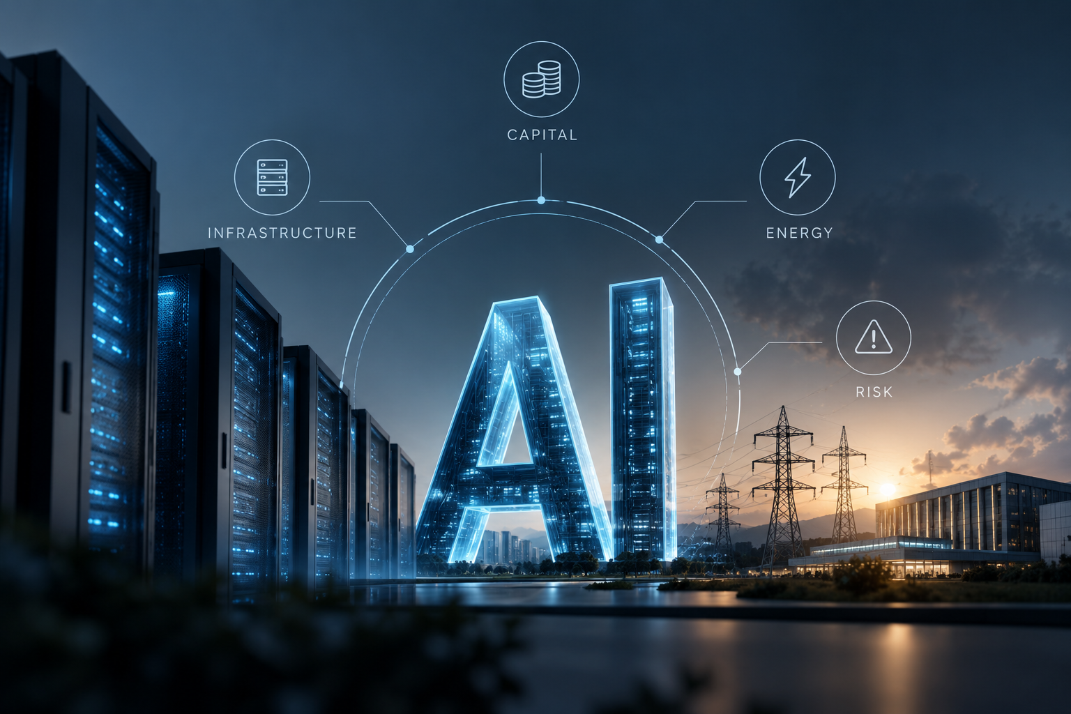 AI connected to infrastructure, capital, energy and risk